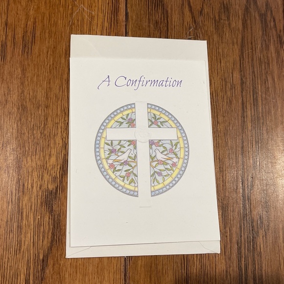 COMMUNION BAPTISM CONFIRMATION INVITATION CARDS 8 WITH ENVELOPES NOS CROSS FAITH - Picture 5 of 7